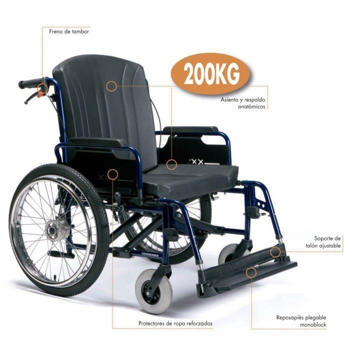 Silla de ruedas XXL Eclips
