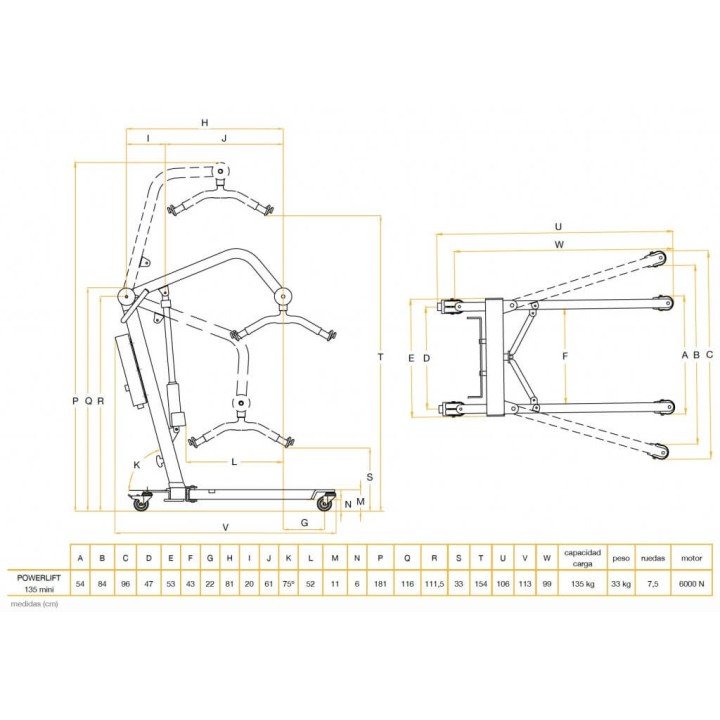 Grua powerlift 135 Kg