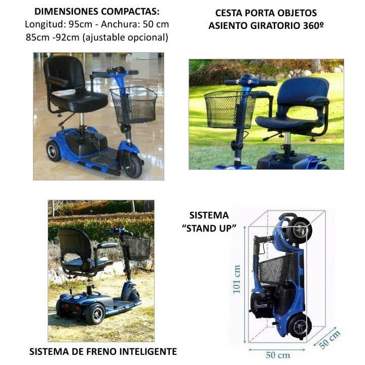 Scooter electrico ligero desmontable Litium 3 Ruedas
