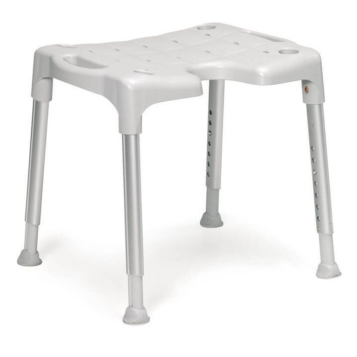 Taburete Baño Swift Blanco 4 Patas Inoxidable Estable