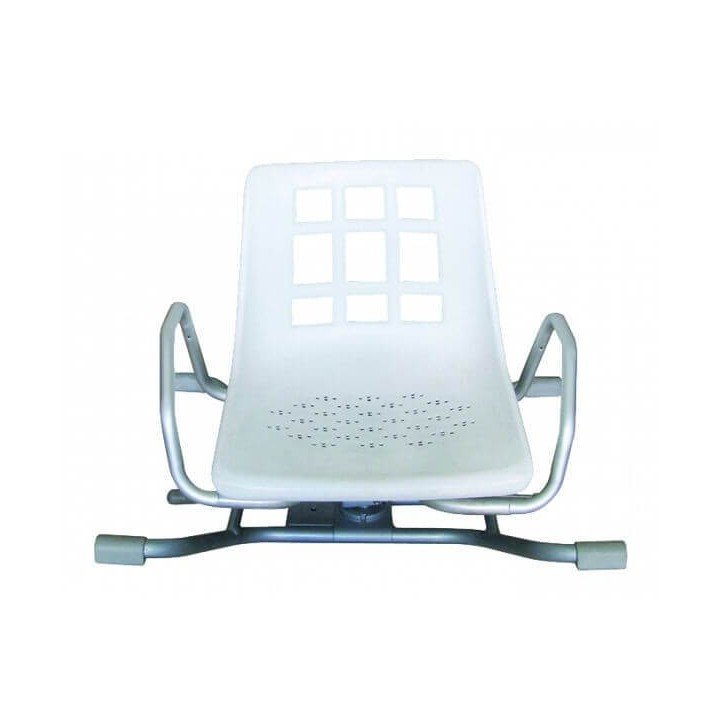 Asiento Giratorio Blanco Aluminio Robusto 100KG