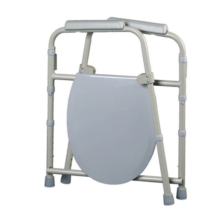 Silla de Servicio Plegable Casa Inodoro Gris
