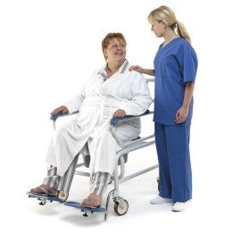 Silla Ducha XL Samoa Azul 325Kg Reposapiés Acero Resistente