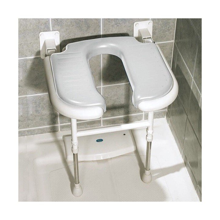 Asiento Abatible "U" Acolchado 220KG Acero Inoxidable