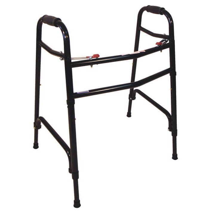 Caminador Baríatrico Negro Ligero Resistente 270KG Graduable