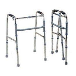 Andador Plegable 2 Conteras Aluminio Anodizado 2 Ruedas