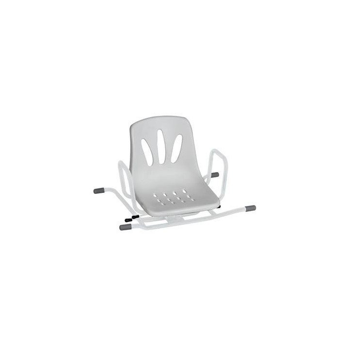 Asiento Giratorio Bañera Acero Inoxidable Blanco 120KG