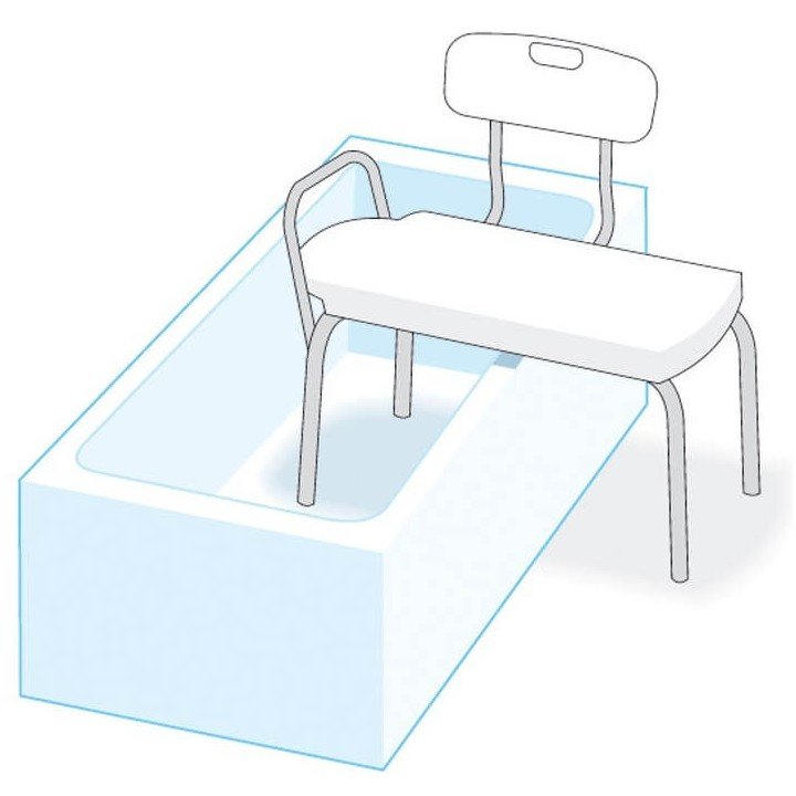 Banco de Bañera Regulable con Asidera