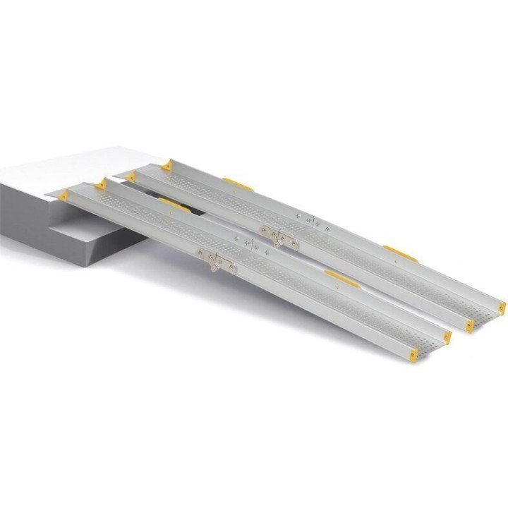 Rampa Plegable Silla Ruedas 2 Railes Aluminio