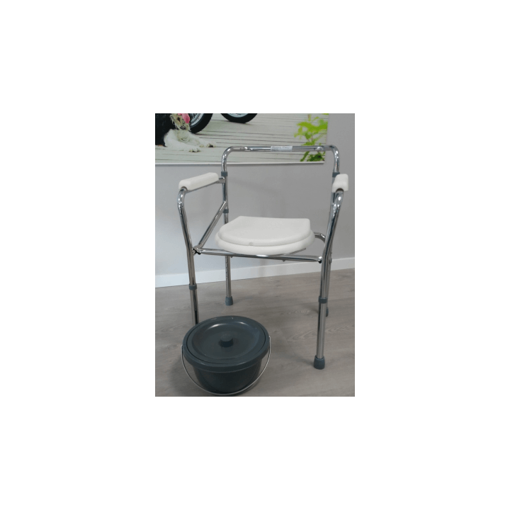 Silla WC Plegable Regulable En Altura