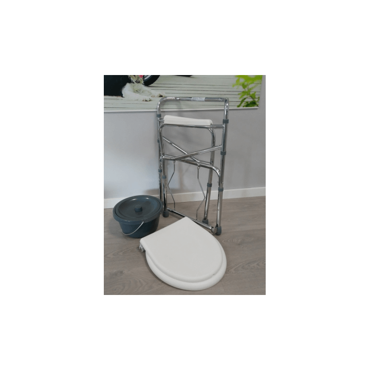 Silla WC Plegable Regulable En Altura