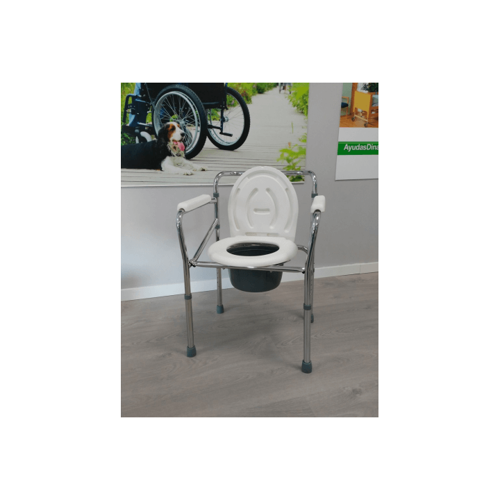 Silla WC Plegable Regulable En Altura