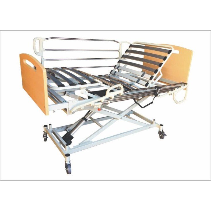 Cama geriátrica con carro elevador