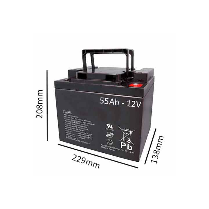 Batería de GEL 55Ah - 12V