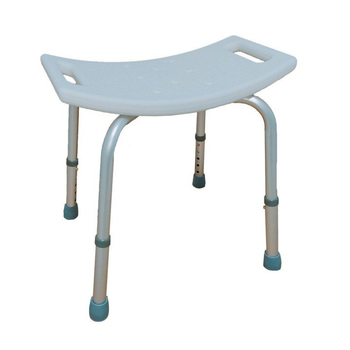 Silla Ducha Respaldo 110KG Aluminio Anodizado Conteras