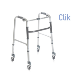 Andador plegable con 4 ruedas giratorias