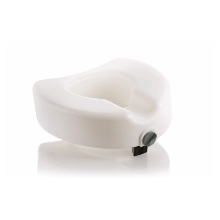 Asiento sanitario elevador de WC con bloque central