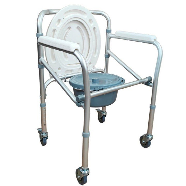 Silla para WC y ducha con ruedas plegable | Envío Gratis!