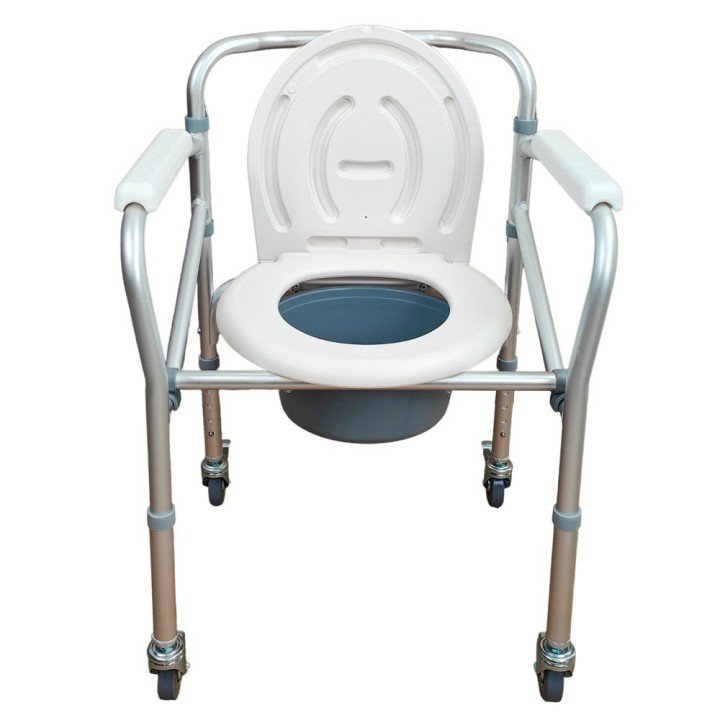 Silla para WC y ducha con ruedas plegable | Envío Gratis!