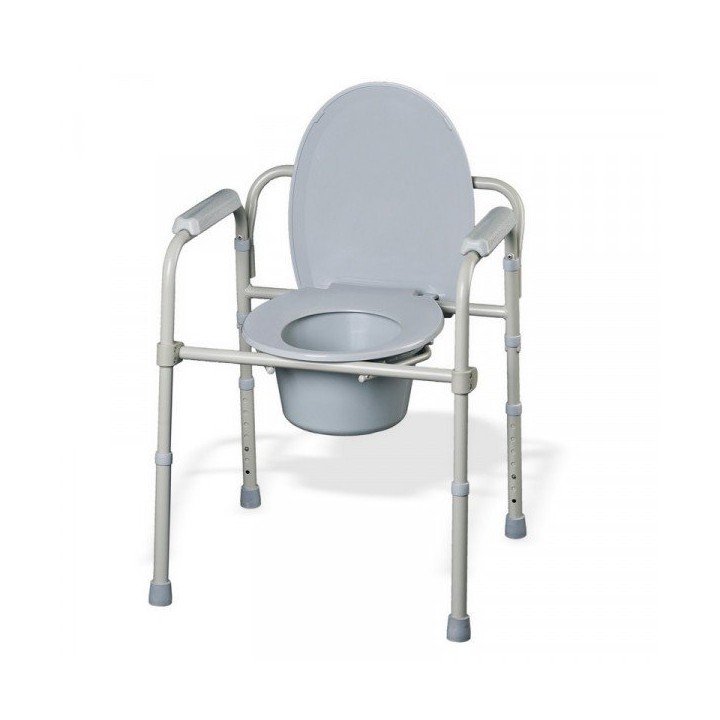 Silla WC 3 EN 1 Blanca Inoxidable 110KG Desmontable