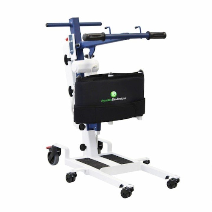 Grúa de bipedestación 'Way up Blue' con arnés