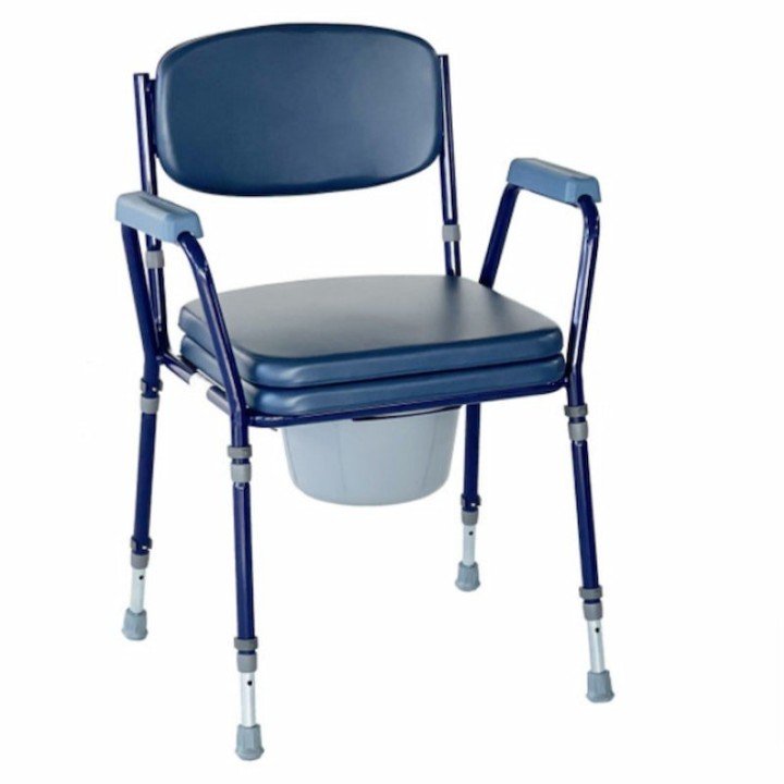Silla WC Club Azul 100KG Tapadera Altura Graduable