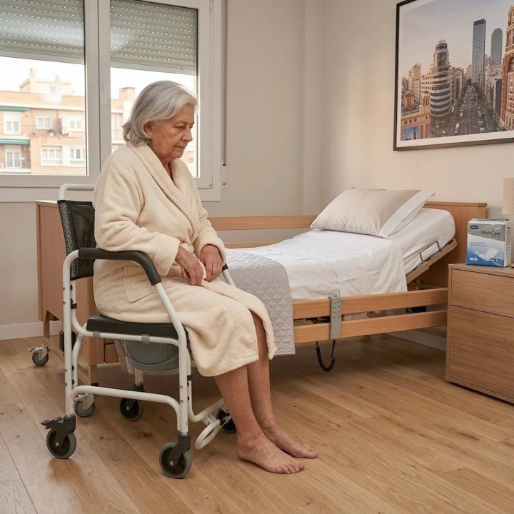 Silla de Ruedas con Inodoro Aluminio