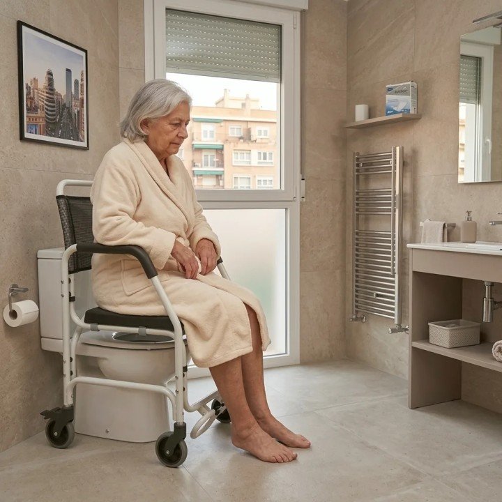 Silla de Ruedas con Inodoro Aluminio