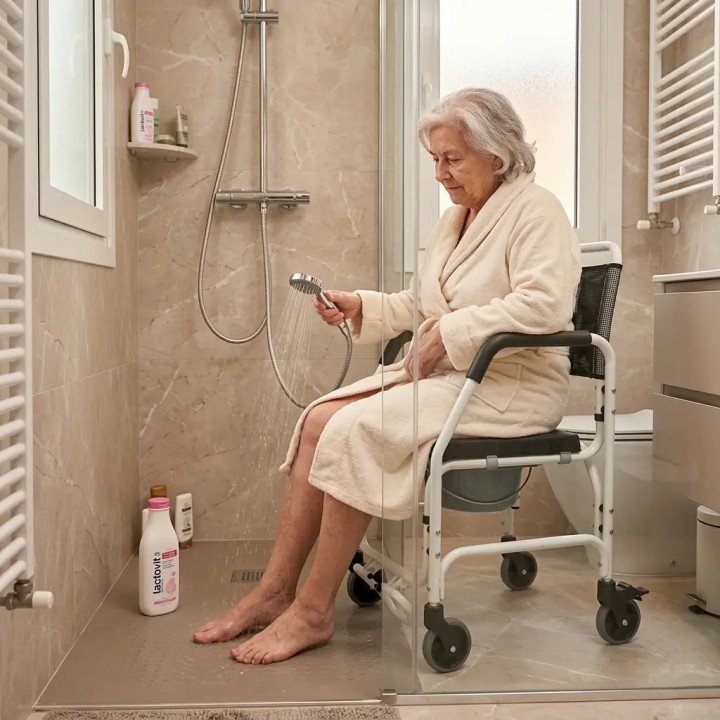 Silla de Ruedas con Inodoro Aluminio